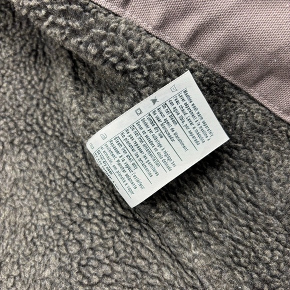 Carahartt Women's S Gray Washed Duck Mock Neck Vest Sherpa Fleece Lined Workwear - Picture 8 of 9